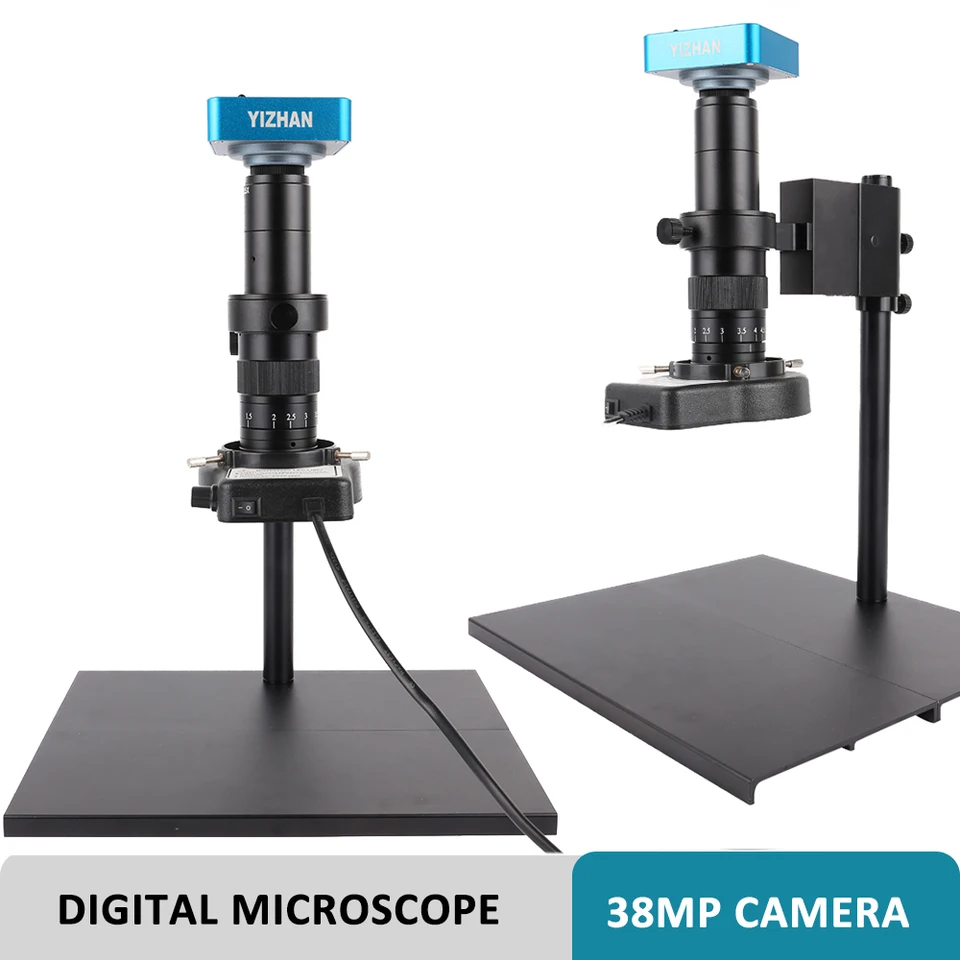 HD Industrial Monokulárny mikroskop 1080p HDMI USB Digital Video Microscope Camera 180x objektív pre spájkovaciu tkaninu PCB Pozorovanie