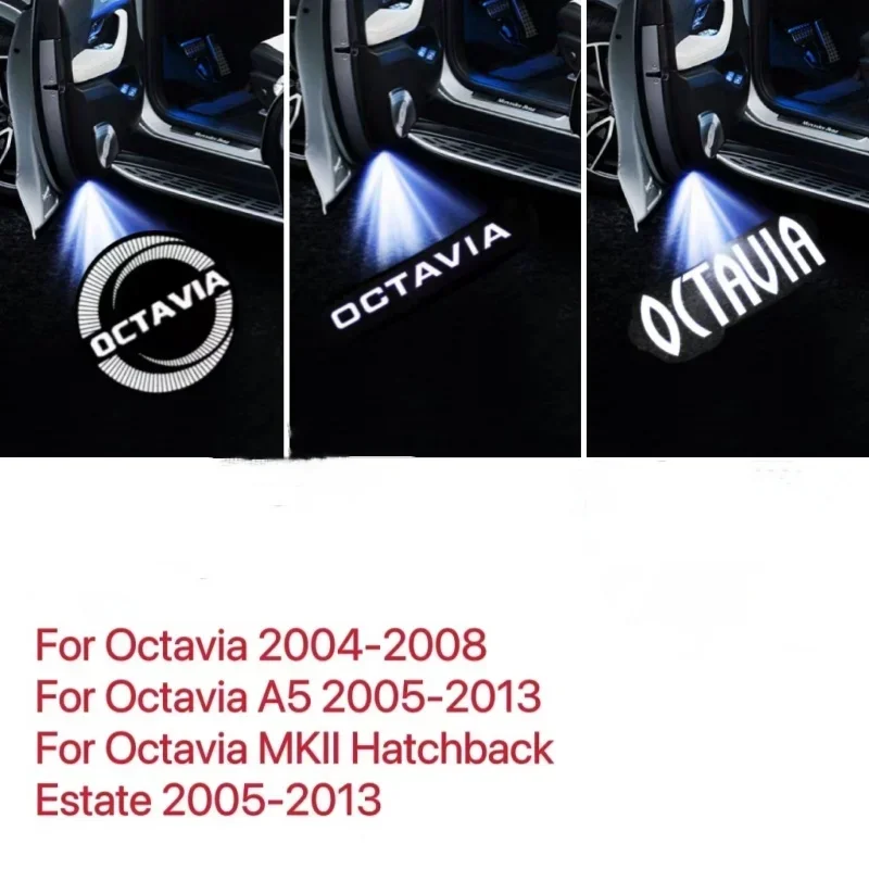 HD pre SkoDa LED dvere auta uvítacie ľahké laserové projektor Logo Ghost Shadow Lamps VR Octavia A5 Mkii Hatchback Estate 2005-2013