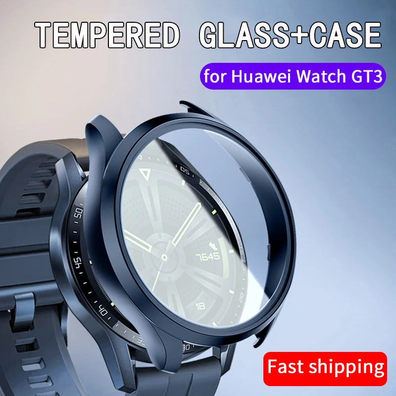 HD Temperované sklo puzdro pre Huawei Watch GT3 46 mm 42 mm pás Watch GT 3 All-Around Obraz