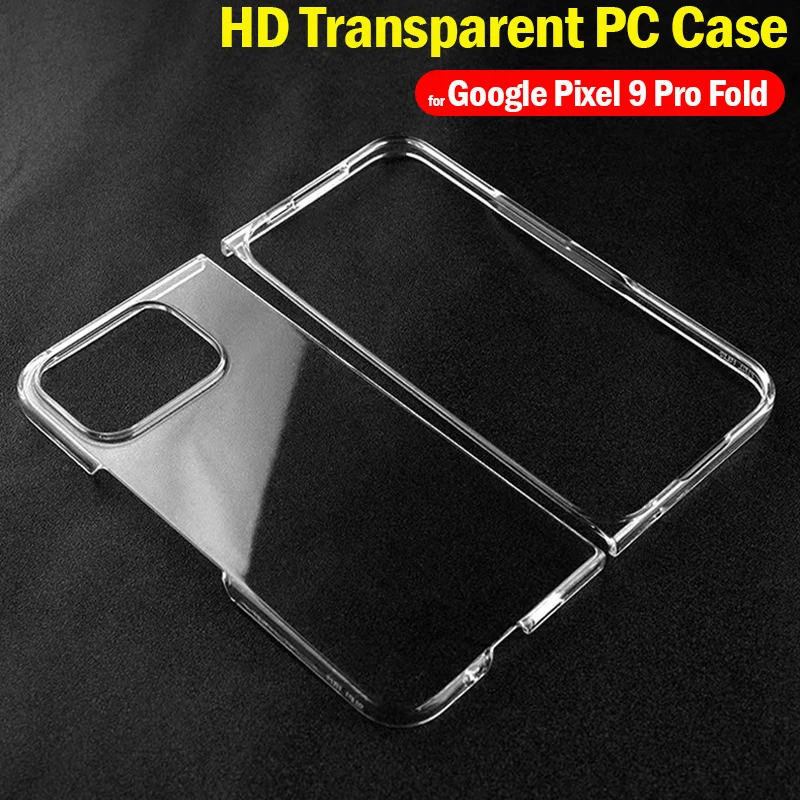 HD Transparentná fonda pre Google Pixel 9 Pro Fook Case Ultra Thin Clear Shock -odolný telefón pre telefón pre Pixel 9 Pro Folop Capa