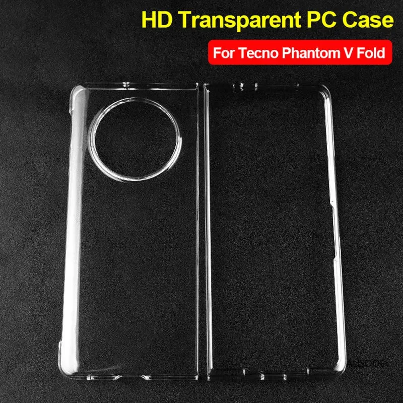 HD Transparentná fonda pre Tecno Phantom V Zložené puzdro ultra tenký číry nárazový kryt CAPA pre Phantom V Zložené ochranné puzdro