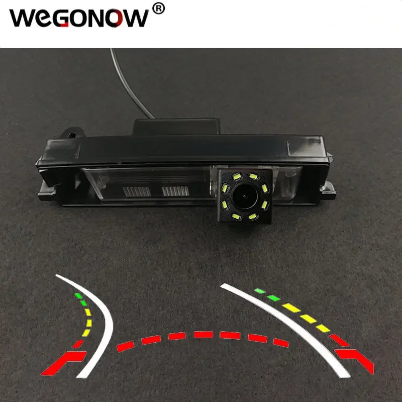 HD Wireless Car CCD Zadná kamera Fisheye 8 12 LED Dynamická nočná vízia pre Toyota Rav4 2009 2010 2012 2012 2012 Chery Tiggo RELE X5 A3