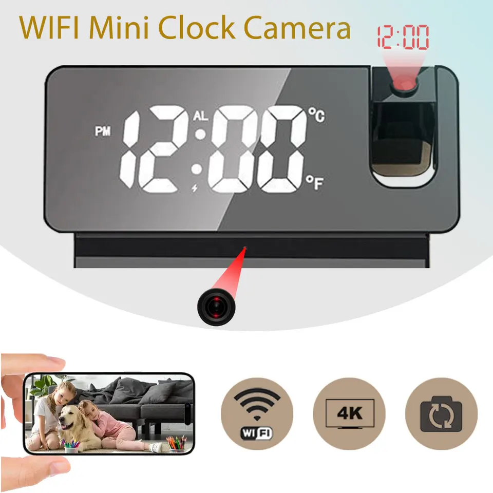 HD4HWIFI Mini Camera Prenosná prenosná kamera premieta mikropoaparát P2P Wireless sieťová slučka Nahrávanie
