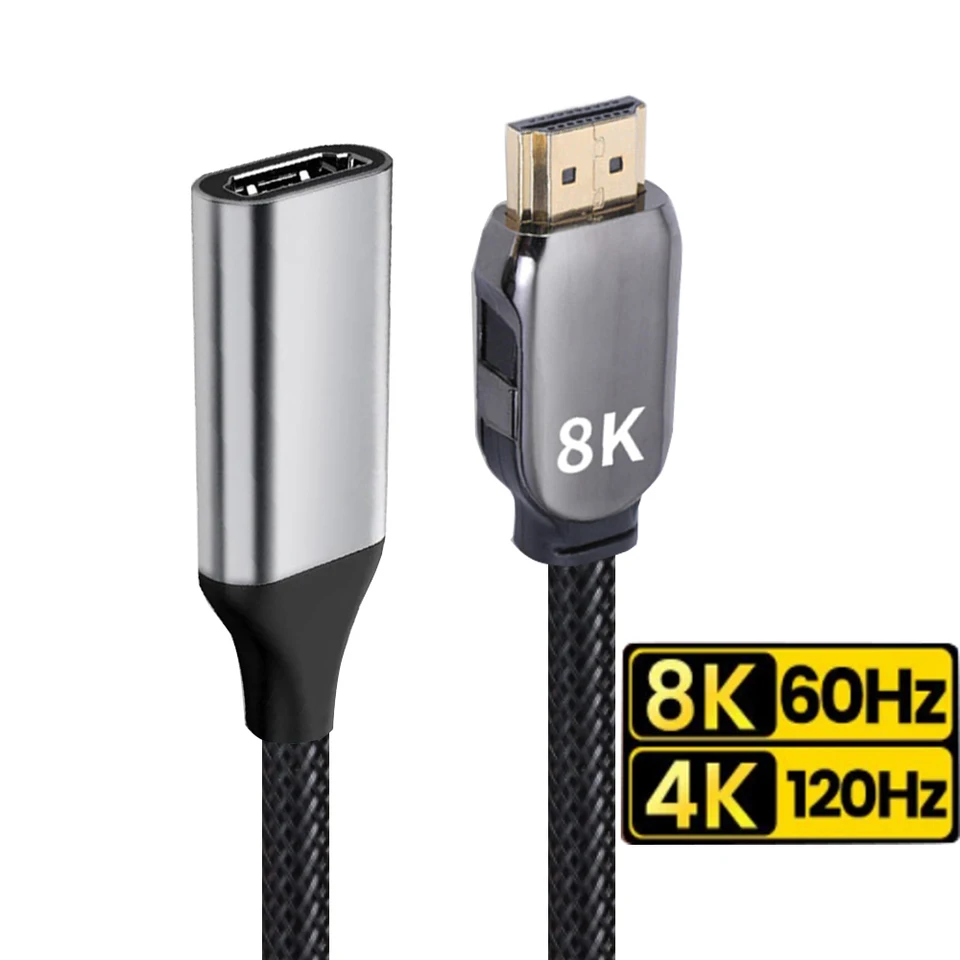 HDMI 2.1 predlžovací kábel 1,8 m dlhé 8k HDMI 2.1 predĺženie kábla Muž na ženskú HDMI 2.1 Kábel 8k 60 Hz HDR EARC CEC pre PS5 Xbox