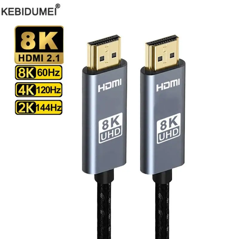 HDMI 8K kábel 8k/60Hz 4K/120Hz HMDI 2,1 48 GBPS ultra vysokorýchlostný HDR pre sprostredkovateľ rozptyľovača HDTV PS5 PS4 Projector Vision UHD