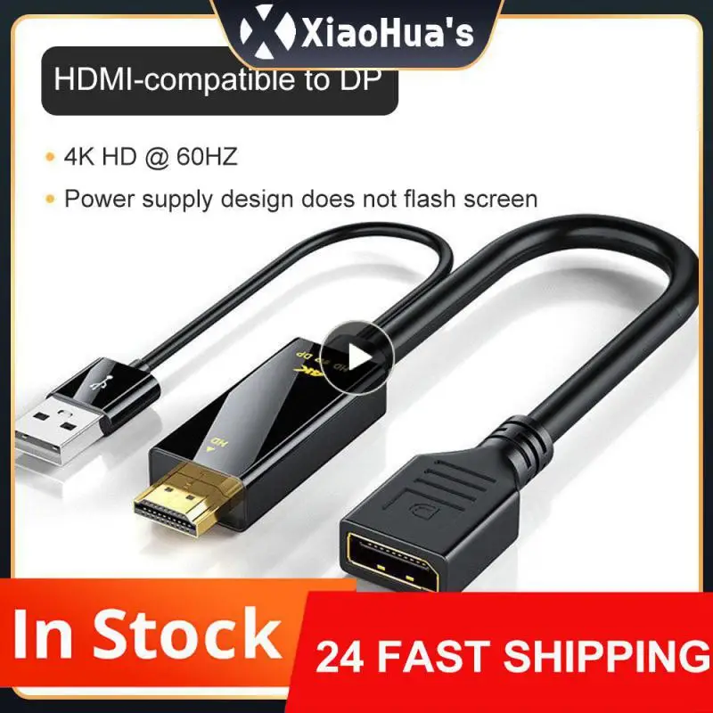 HDMI kompatibilný na DisplayPort Converter Cable 4K 60 Hz Adaptérovi mužského displeja portu pre televízne skrinky PS5 do DP kábla