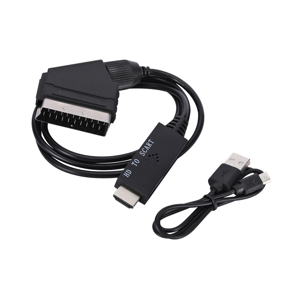HDMI kompatibilný s adaptérom Scart Video Audio Converter Jednoduchá prevádzka Dátové rozhranie Kábel Nízka spotreba energie