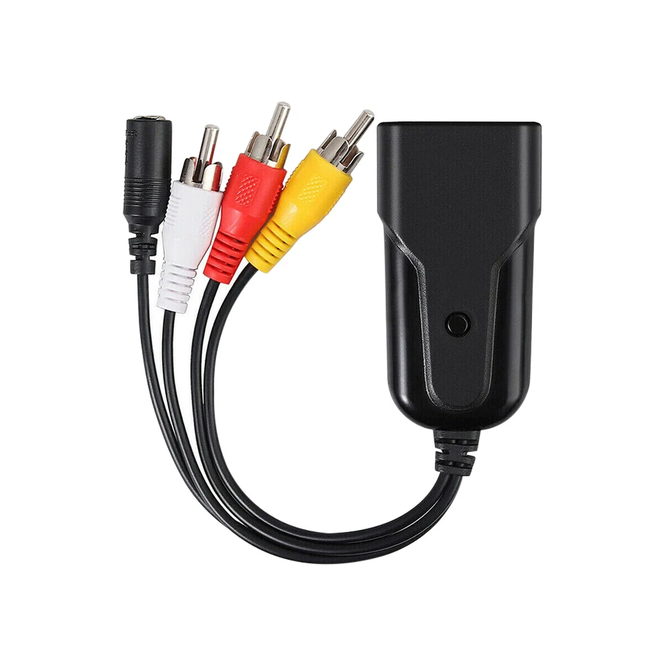 HDMI kompatibilný s RCA AV 1080p HD 3RCA CVBS Video Audio prevodník Adaptér podporuje PAL/NTSC pre Fire TV