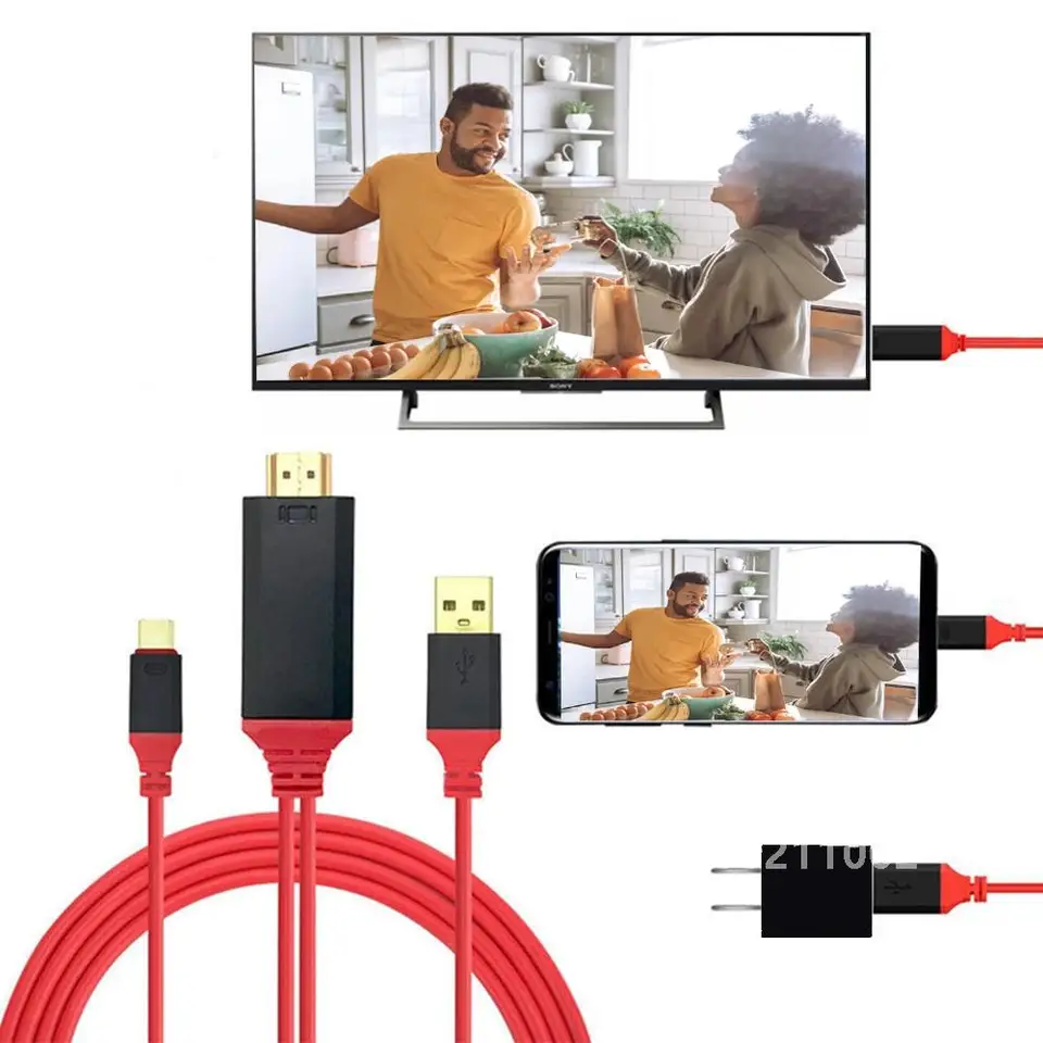 HDTV Video kábel USB 3.1 Typ C do HDMI kompatibilného 2M prevodníka prevodníka Ultra HD 1080p 4K MHL pre telefón