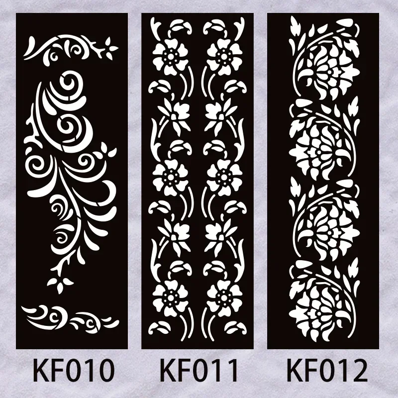 Heallor 1 ks tetovacie šablóny Henna India India Hollow Airbrush Stencil Kodeproof