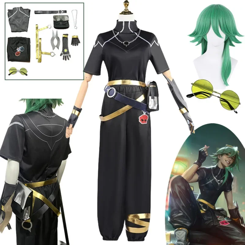 HeartSteel Ezreal Cosplay Fantasy Game lol Alune Yone Kostým dospelí muži Roleplay Fantasia Outfits Male HeartSteel Clothes Party