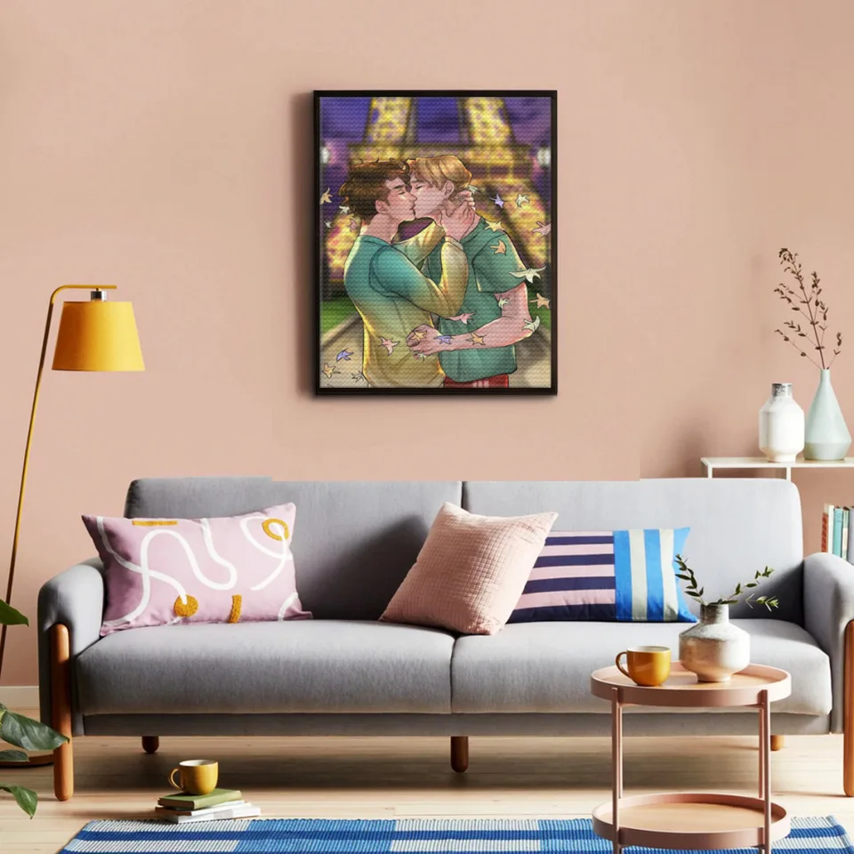 Heartstopper Nick a Charlie Diamond Painting 5D Diamond Mosaic výšivka vhodná pre deti