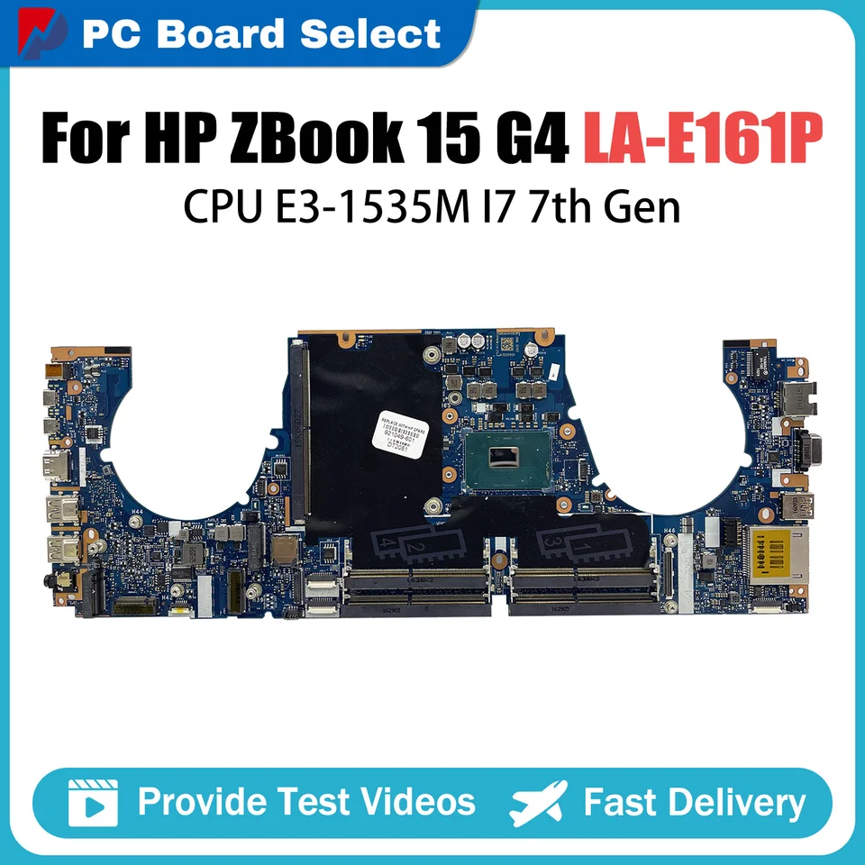 HEASBOARD pre HP ZBOOK 15 G4 LAPTOP Základná doska LA-E161P s E3-1535M I7 CPU 921049-001 921048-601 921047-601