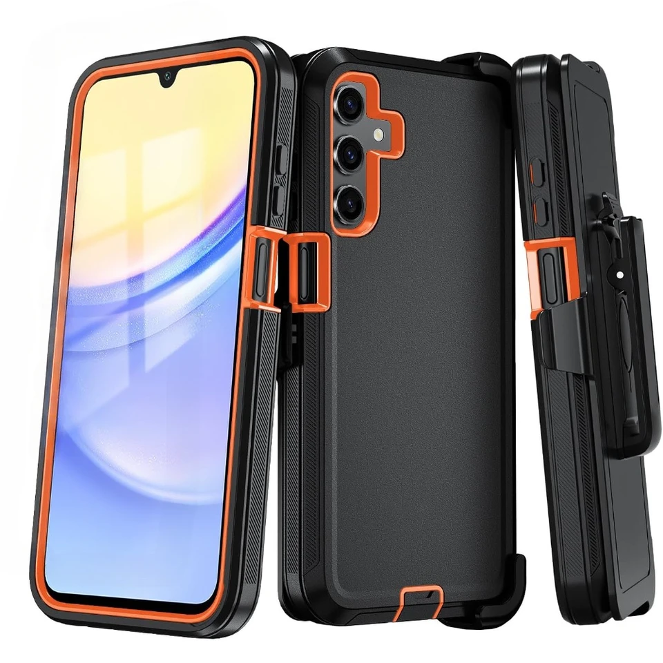 Heavy Duty Otter Shockproof BeltClip Box 3in1 Case for Samsung Galaxy A06 A16 A15 A72 A55 A54 A53 A35 A34 A14 protection Cover