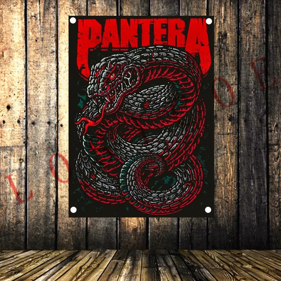 Heavy Metal Rock Band Plaghts Banners Music Studio Decor Decor Decant maľba vodotesné látky vlajky strašidelné krvavé tetovanie A4