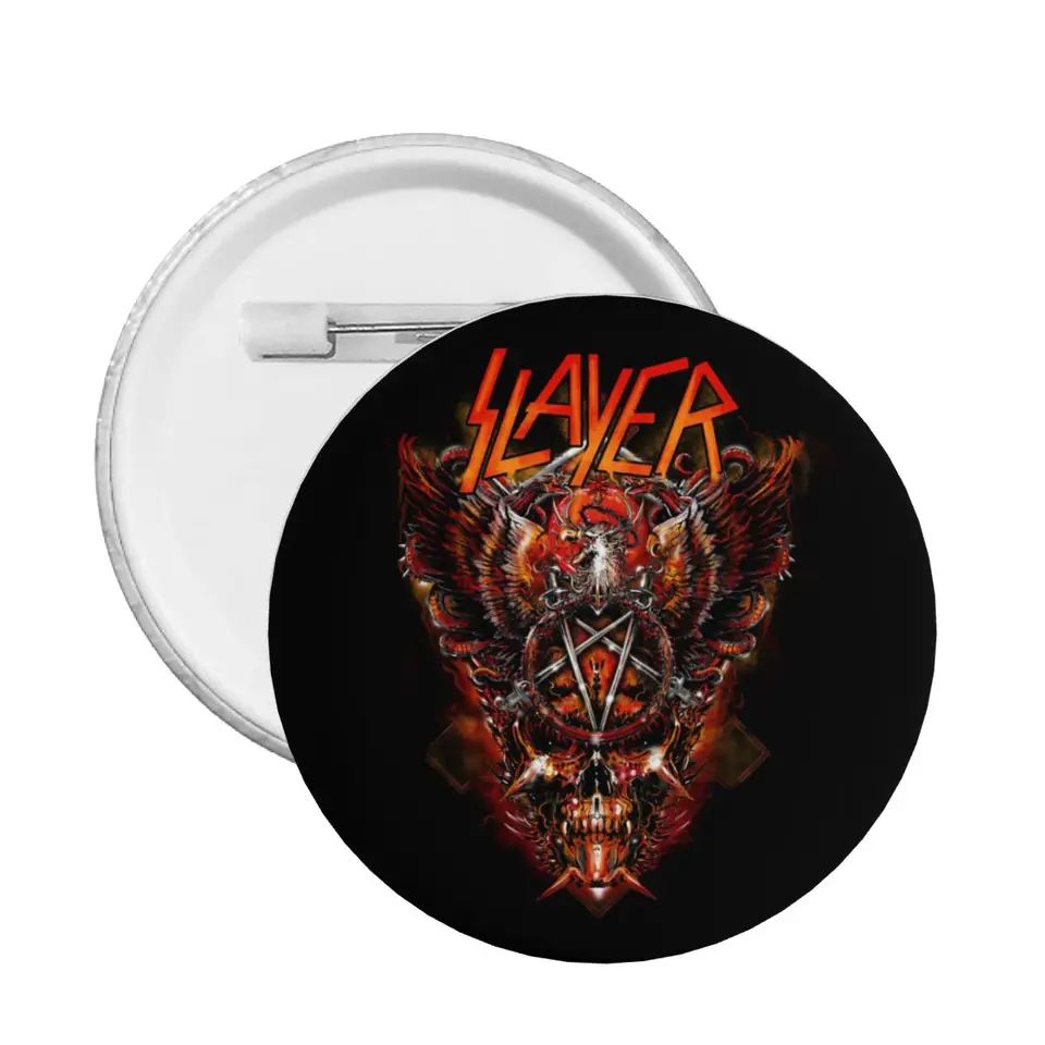 Heavy Metal Rock Band Slayers Pin Zadné gombíky Prispôsobte Broš