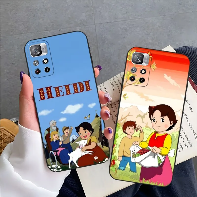 Heidi Cartoon Telefón puzdro pre Xiaomi Redmi 9t 9a 10a 9 10 8 8A Poznámka 9S 7 11S 12 11 10s Pro Plus Cover