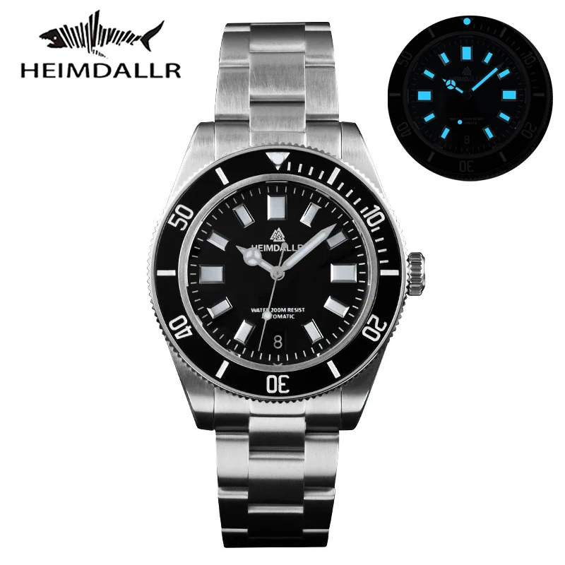 HEIMDALLR H28 Automatické mechanické hodinky NH35A MOURE Z nehrdzavejúcej ocele Sapphire Glass BGW9 Luminous 200 metrov vodotesné hodinky