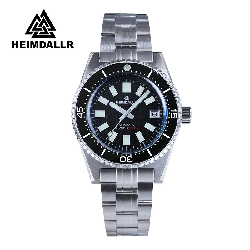 Heimdallr hodinky z nehrdzavejúcej ocele Super svetelné potápačské hodinky Sapphire pre NH35 Automatic Movement Watch Men Watch