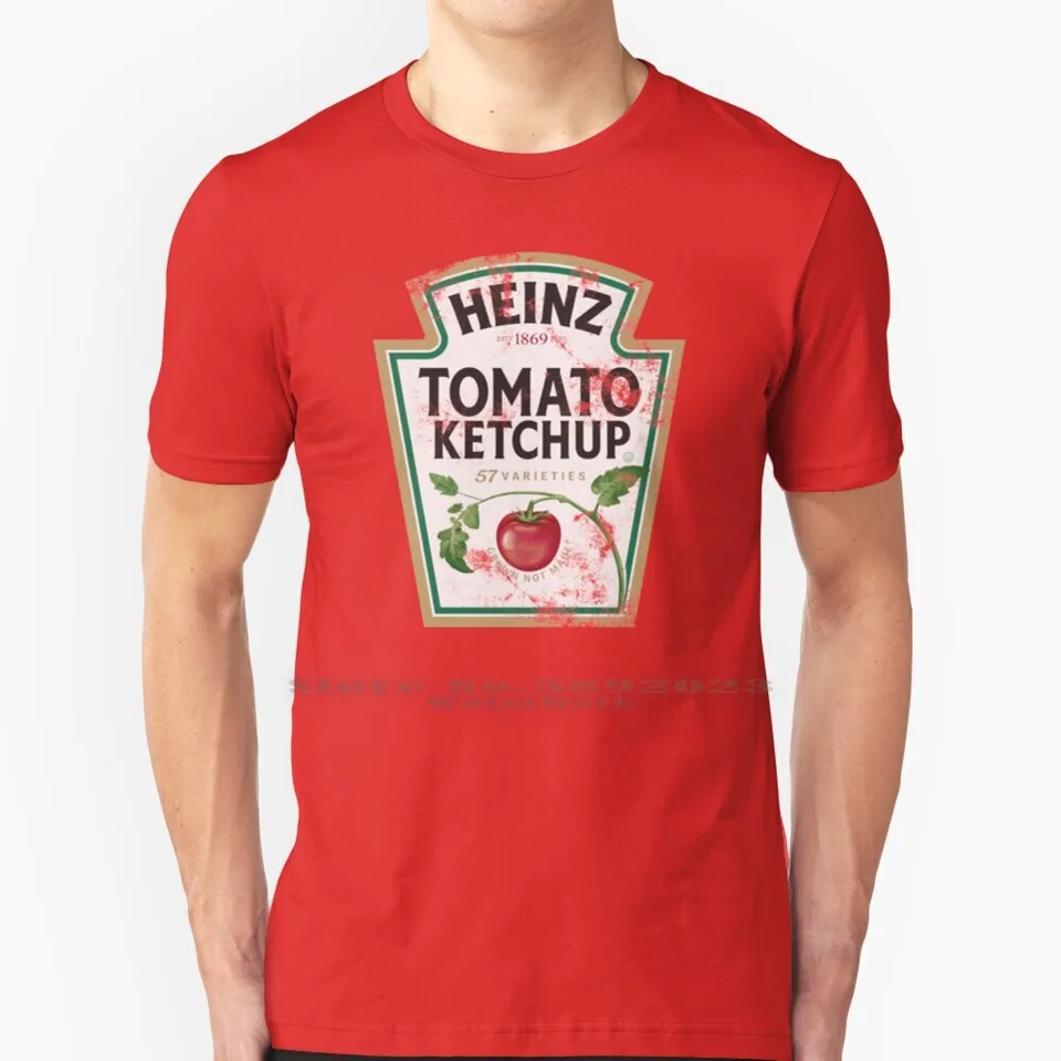Heinz 100% bavlnená tričko Heinz Tomato kečup logo MC Donalds Kellogg Company Tee s krátkym rukávom Darček s dlhým rukávom