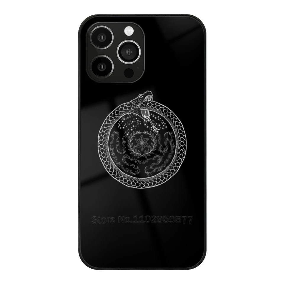 Hekate Wheel Hecate Ouroboros Pagan čarodejnícke sklenené puzdro pre Apple iPhone 15 14 13 11Pro xs Max xr 7 x 12Mini 6s zadný kryt telefónu