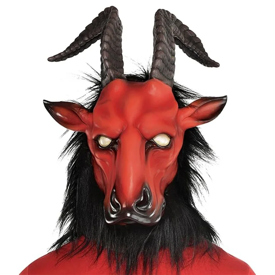 Hellfire Beast Latex Mask Halloween Scary Demon Satan Mask Cosplay Fancy Dress Party Kostý