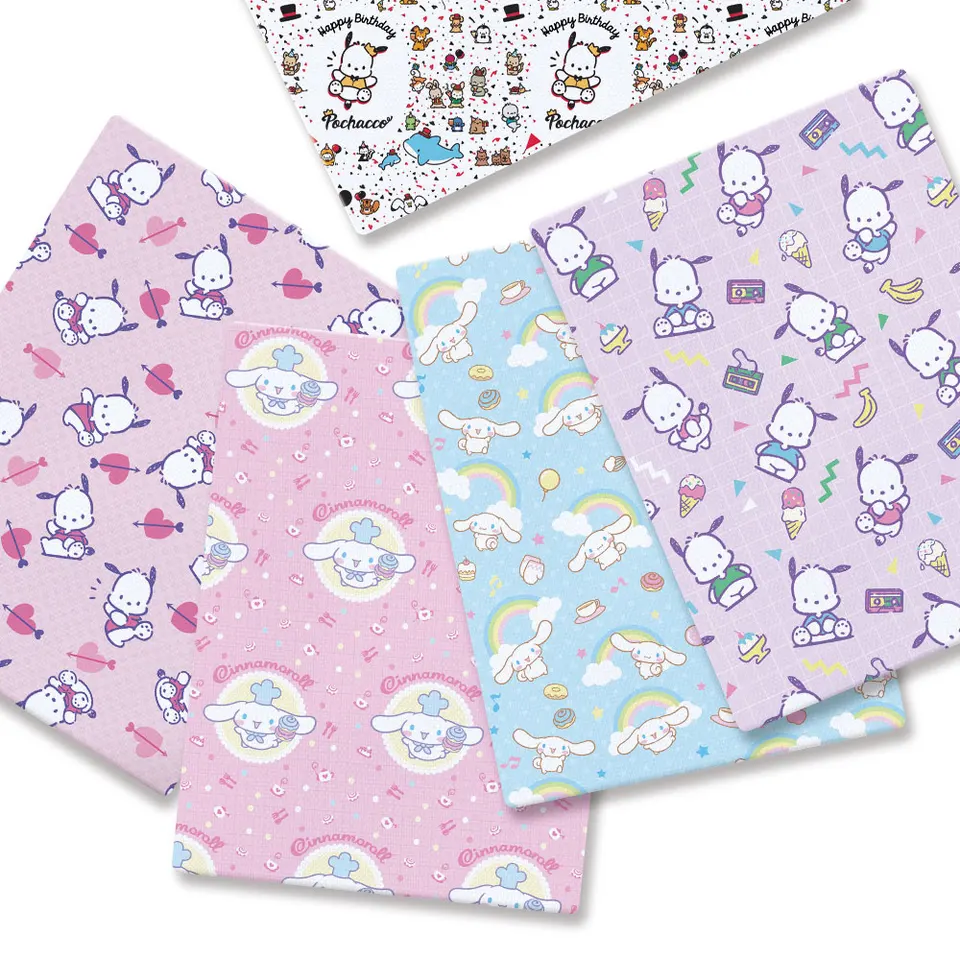 Hello Kitty 140x50cm Cartoon Cotton Tkanina Patchwork tkanivo Kid Domov Textil šijacie šaty Dáče šaty záclony polyesterová bavlnená tkanina