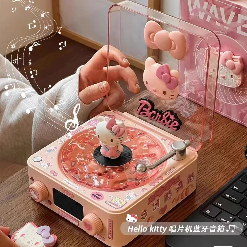 Hello Kitty Bluetooth Reproduktor Record stroj roztomilý karikatúra hudobná skrinka narodeniny prekvapenie darček Balej ľudia Najlepší priateľ priateľ darček