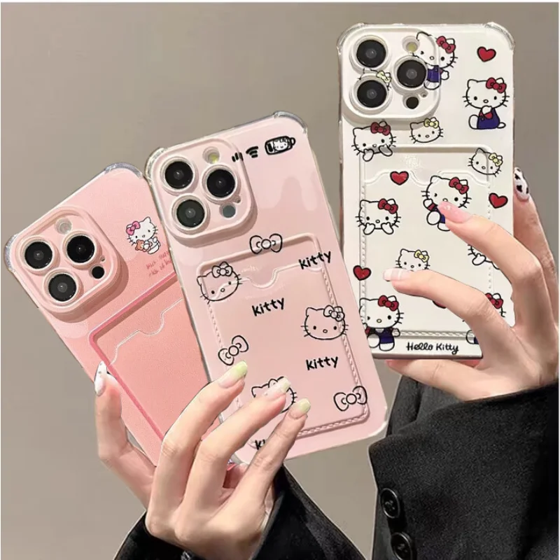 Hello Kitty Casing pre Samsung Galaxy A55 A52 A54 A25 A05 A53 A21S S24 A05S A22 S24+ S24UTLRA PASE CUTE CUTO DREBA DRÁVKA KARTA