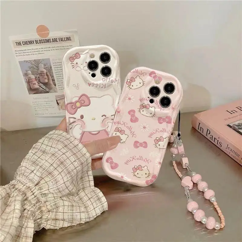 Hello Kitty Chain Case pre Realme C65 C51 C53 C61 C63 C55 C35 C33 C30 C25Y C20 C11 C15 12 9 Plus 10 8 7 6 Pro 5 5S 5i 7i