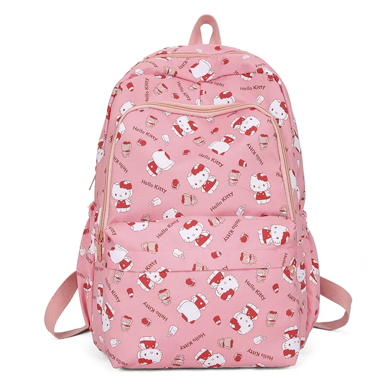 Hello Kitty Cinnamoroll Girls Girls Large Capacity batoh, cestovná taška na batoh, Daypack s plnou šírkou, prenosné vonkajšie školské tašky