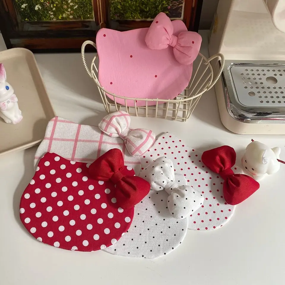 Hello Kitty Coaster kawaii sanrio tkanina kuchyňa