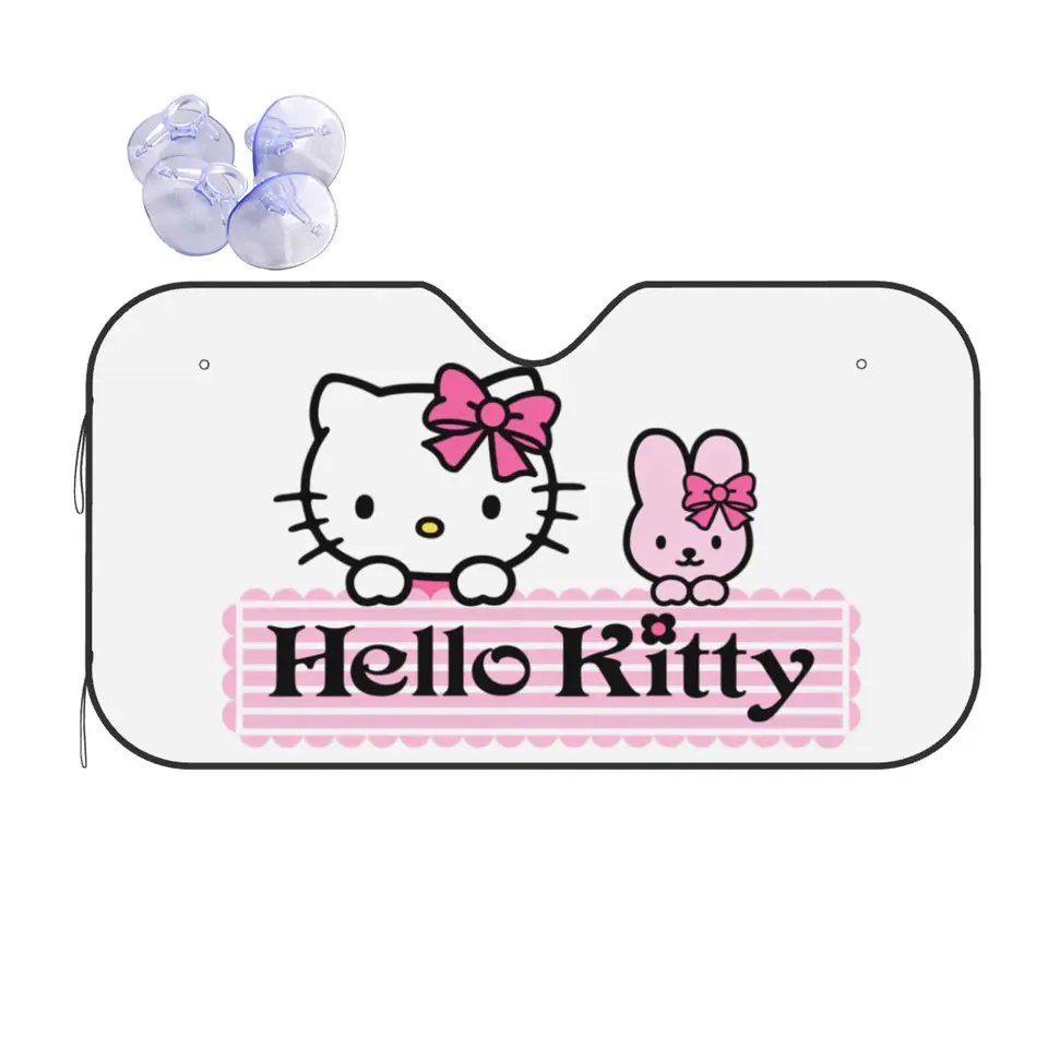 Hello Kitty Cute Cat Cats čelné sklo Sunshade Fashade Módne kryt predného bloku Okno 76x140 cm