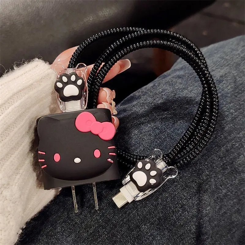 Hello Kitty Data Cable Ochranné puzdro Apple 15Promax nabíjanie mobilného telefónu nabíjanie kábla proti prelomeniu iPhone14 vinutia lana iPhone14