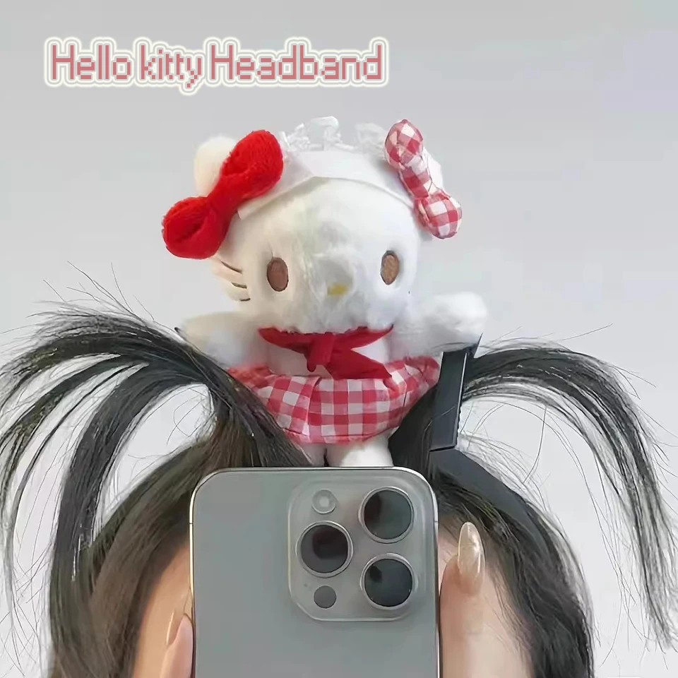 Hello Kitty Hairband Ratatouille čelenka Karikatúra plyšová bábika francúzsky široký brimMed Hairpin Photo Headdress Creativity Girl Gift