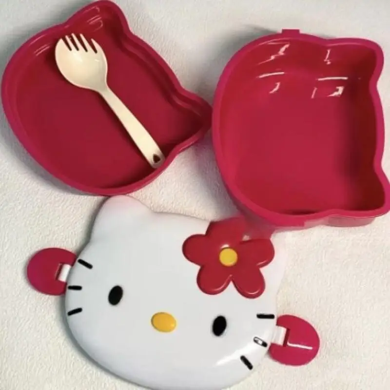 Hello Kitty Lunch Box Sanrio Anime Bento Box Cartoon Kawaii Zaviazaný ovocný box Veľká kapacita prenosný cestovný obed Darček