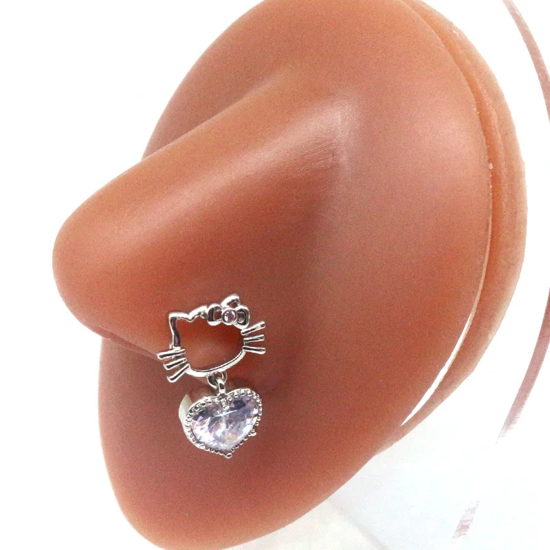 Hello Kitty Nose Studs sanrio anime nos nos k karikatúre nosy Krúžky Sexy z nehrdzavejúcej ocele ozdoby šperky doplnky Darčeky Darčeky