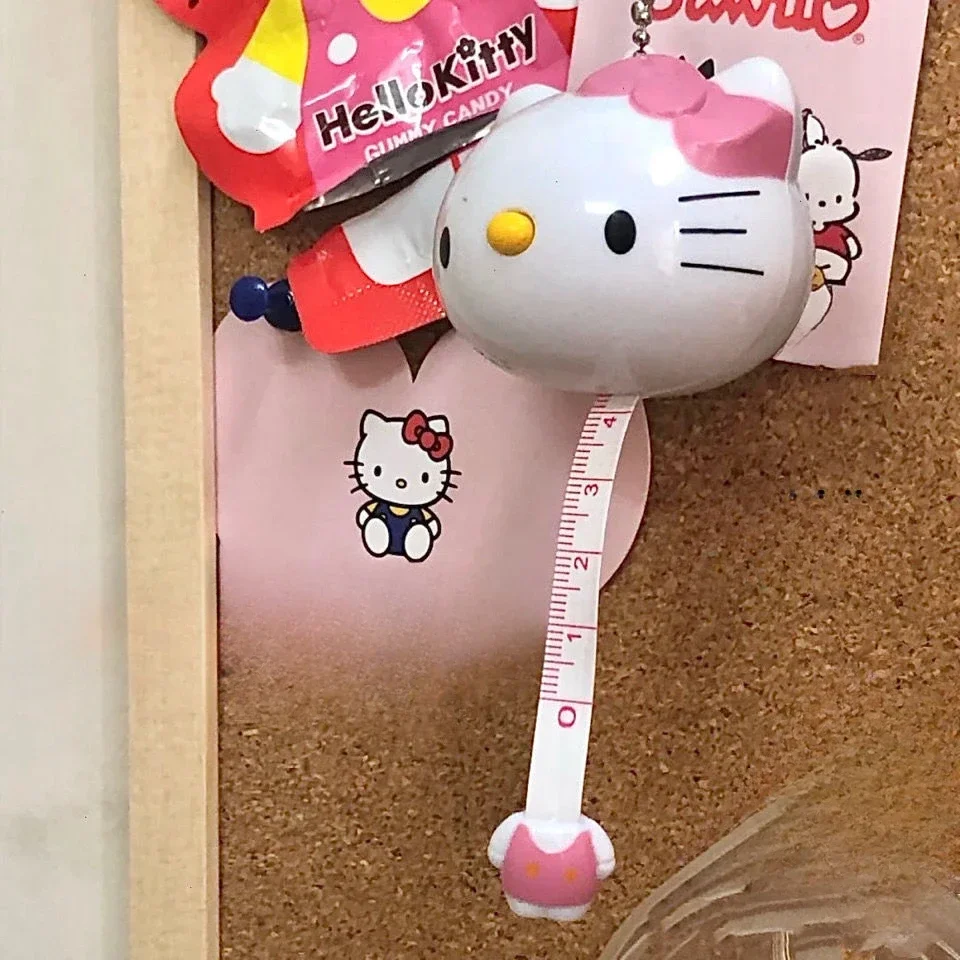 Hello Kitty Sanrio Anime Tape Merate Kawaii Študent dievča srdce Mini meranie busta pásový pás boky mäkké meranie teleskopického vládcu