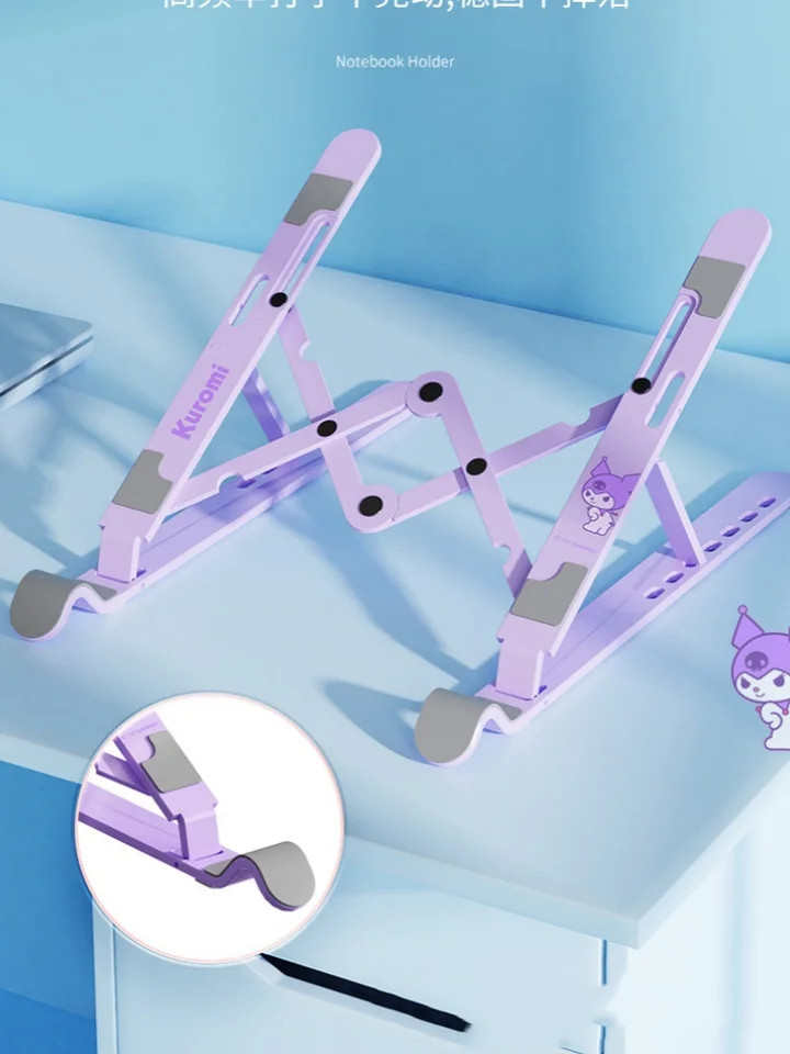 Hello Kitty Skladacie prenosné stánok Sanrio Anime nastaviteľné notebook Počítače držiak na zdvíhanie držiaka na chladenie počítačov