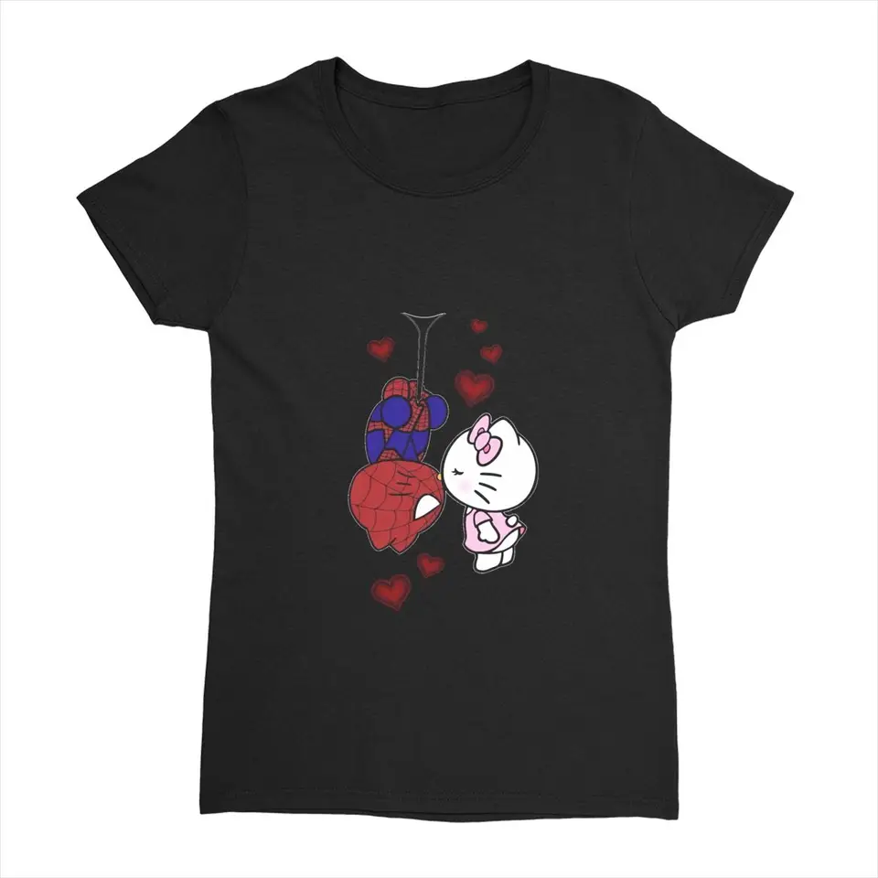 Hello Kitty Tričko Spiderman Trendy Trends tričká s krátkym rukávom Y2K Zábavné topy letné bavlnené priedušné oblečenie