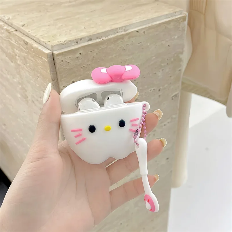 Hello Kitty zubné puzdro pre puzdro AirPods Pro 2, ochranný kryt silikónu pre slúchadlá pre AirPods Pro Case s dievčatami Keychain