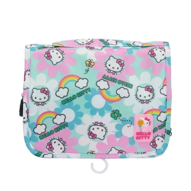 Hellokitty Cartoon Anime Skladacie zavesenie make -up tašky Multifunkčné cestovné a obchodné toaletné úložné vrecko Veľkoobchod