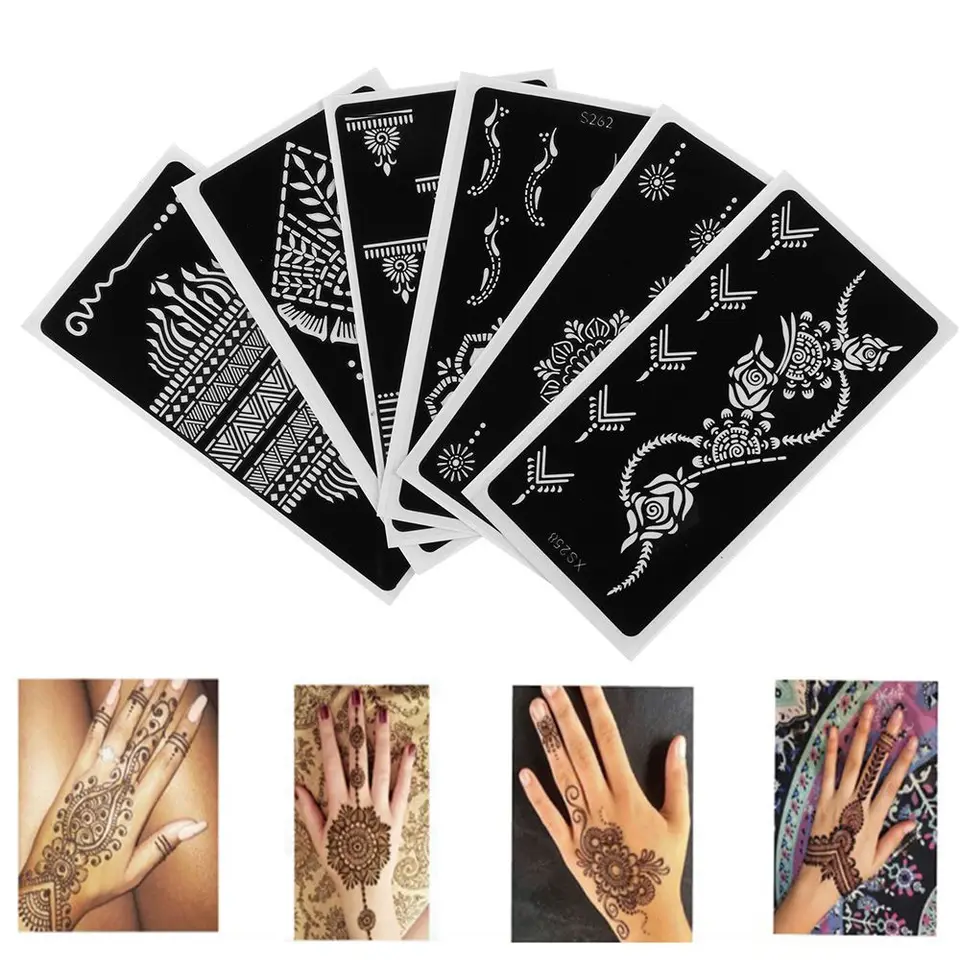 Henna tetovanie šablón dočasné rameno tetovania tetovanie umenia nálepka šablóna indická svadobná maľba Henna Kit