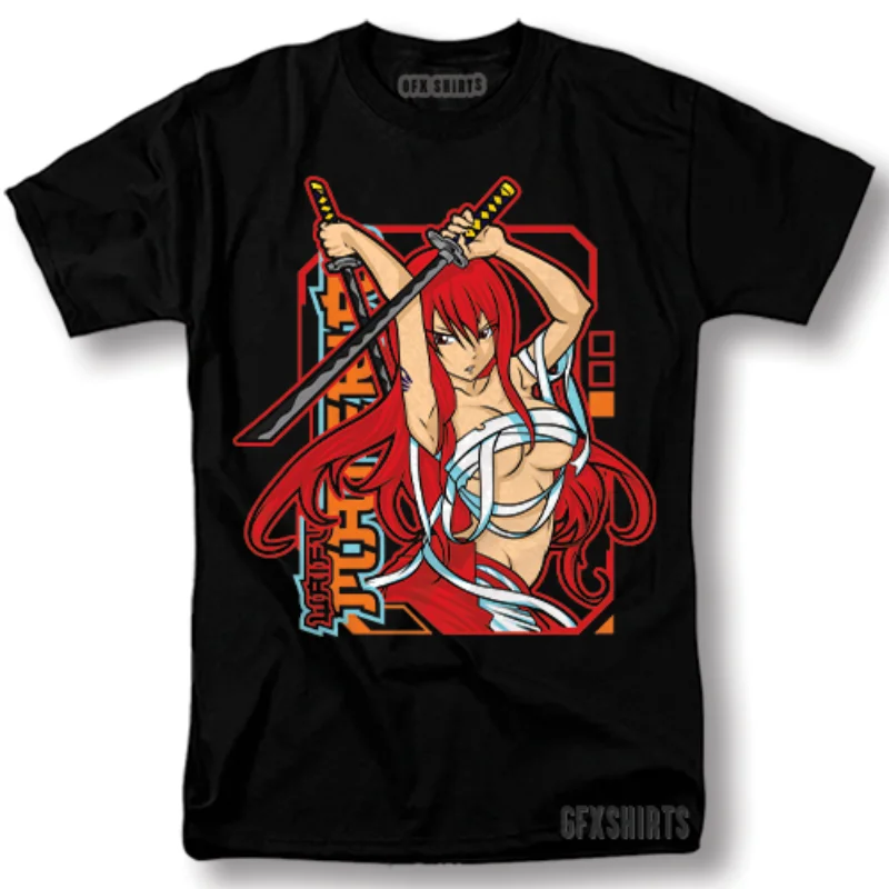 Hentai Anime košeľa Erza Scarlet Cosplay Manga Girl Graphic Grafické tričko všetkých veľkostí