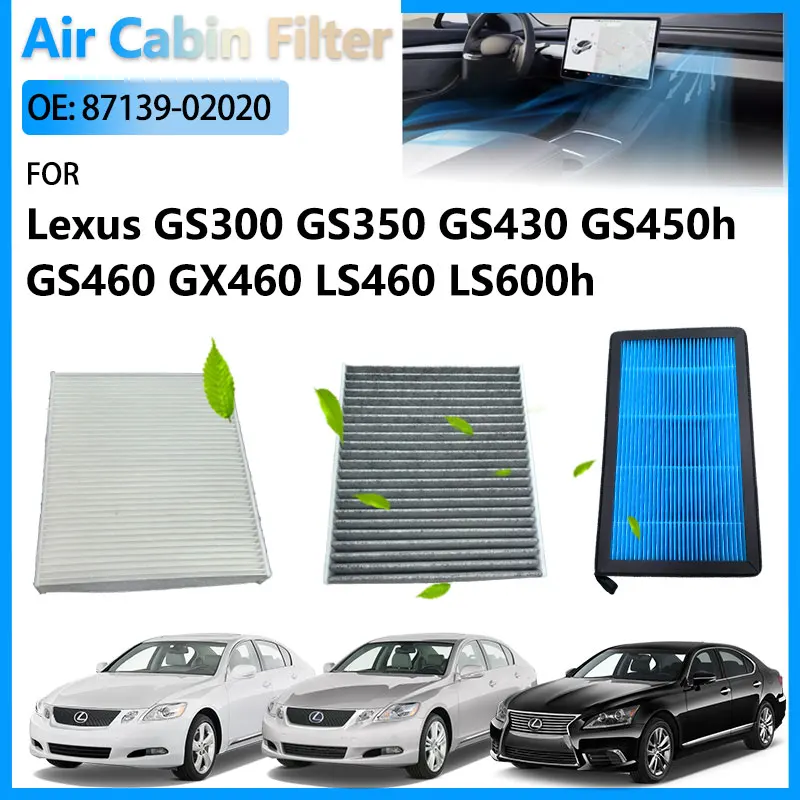 HEPA aktívny uhlie pre spoločnosť Lexus GS300 GS350 GS430 GS450H GS460 GX460 LS460 LS600H 87139-02020 ACTICORIE 87139-YZZ08 87139-YZZ16