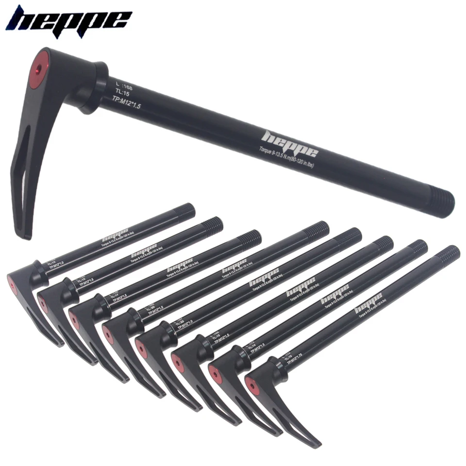 HEPPE MTB ROAD BIKE TRU APREA 12X142 12X148 Rýchle uvoľnenie 12x100 12x110 predný vidlica hriadeľ na bicykli cez nápravu s pákou s pákou