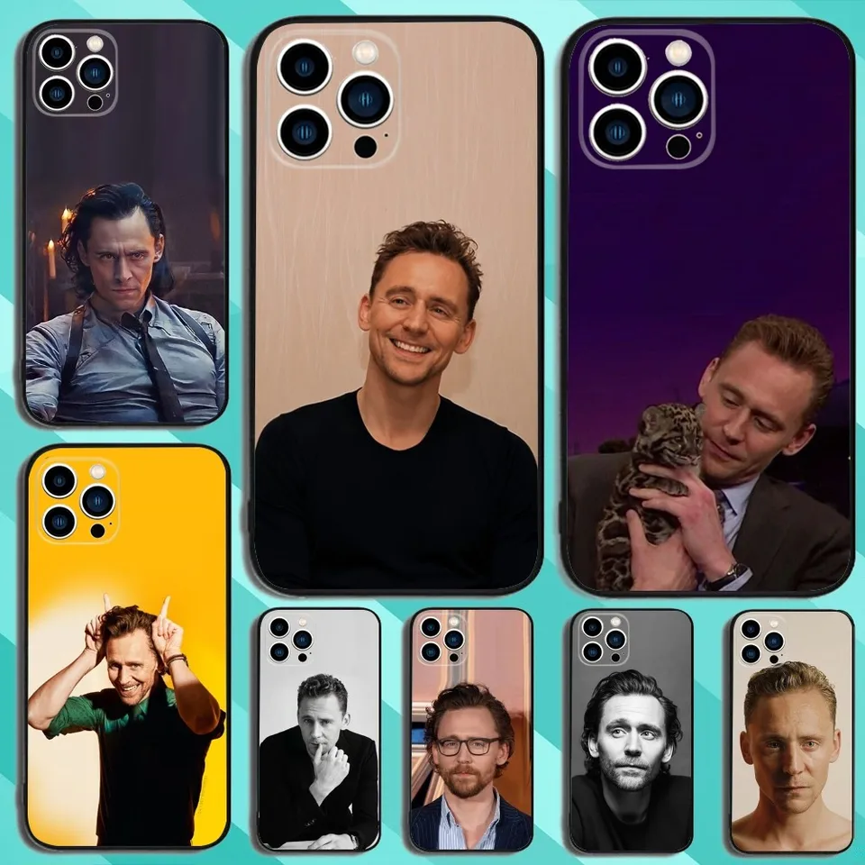 Herec T-T-Hiddleston telefónny puzdro pre iPhone 16,15,14,13,12,11, plus, Pro Max, XS, X, XR, SE, MINI, 8,7 Soft Silikone Black Cover