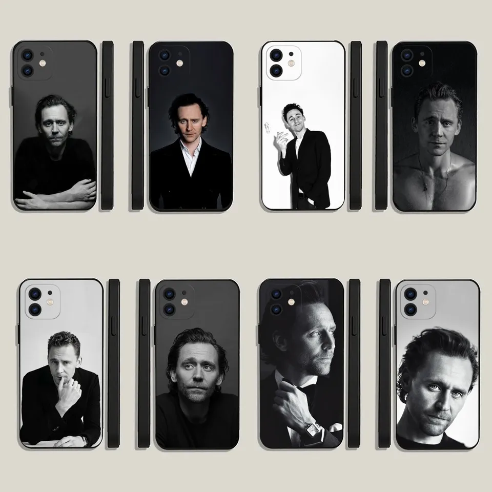 Herec -t -T -Tom Hiddleston Telefón puzdro pre iPhone 15,14,13,12,11, plus, Pro Max, XS, X, XR, SE, MINI, 8,7 Soft Silikone Black Cover