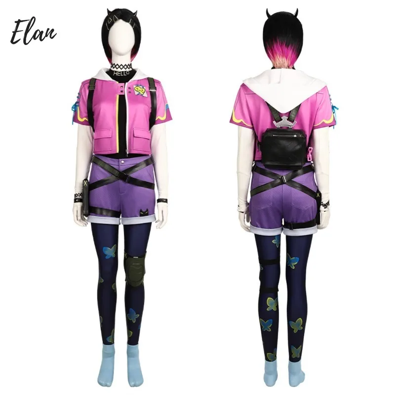 Herná vaalená klinček Cosplay kostým ružový klinček na košeľu nohavice outfit plné sety a predávajú sa jednotlivé predmety