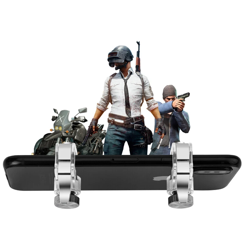 Herné spúšťače PubG Gamepad Mobile Gaming Shooter Controller Smart Phone Fire Button Cieľ Kľúč Joystick Metal Gamepads